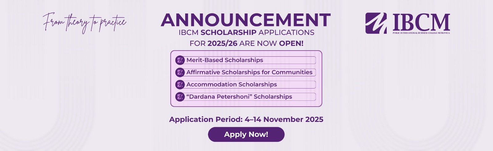 ANNOUNCEMENT: IBCM Opens Scholarship Applications for Academic Year 2025/26